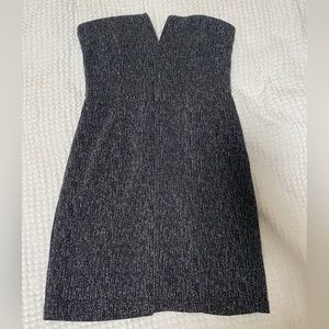 Sparkly black strapless dress, size small